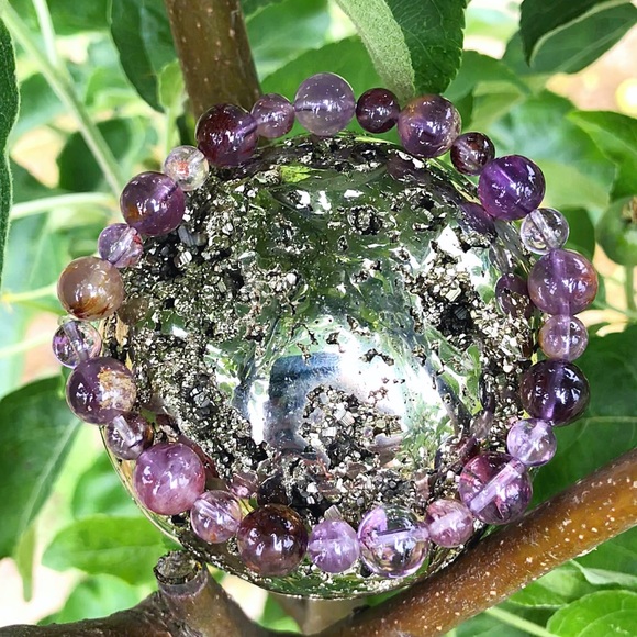 NEW! Genuine Cacoxenite Gemstone Bracelet! - Picture 3 of 3